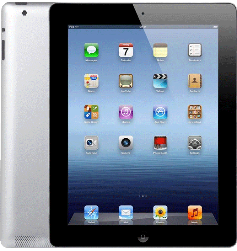 iPad 2 (A1395, A1396, A1397), iPad 3 (A1416, A1430, A1403), iPad 4 (A1458, A1459, A1460)